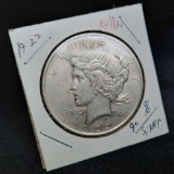 1922 Silver Peace Dollar 90% Silver au/bu