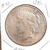 1923 Peace Dollar Frosty White Unc 90% Silver