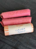 Bank Wrapped State Quarter bu original roll + 1959-D 1967-P Copper Cent Rolls, $11 Face Value