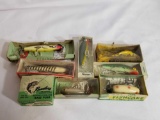 Vintage Fishing Lure Collection in Box 8 Units