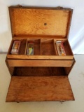 Vintage Wood Fishing Tackle Box