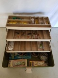 Vintage Plano Plastic Fishing Tackle Box Full of Tackle