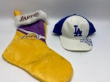 LA Lakers and dodgers cap and stocking