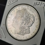 1921-D Morgan Silver Dollar gem bu blazing frosty better date nice luster 90%