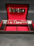 Jewelry box of Vintage Tie clips and Cufflinks