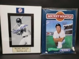 Signef Mickey Mantle Hall of fame pic with Certificate of Authenticity and Book