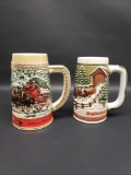 Budweiser and Coors Beer Steins