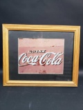 Vintage lookCoca Cola framed pic