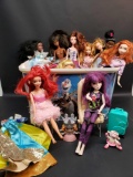 This Lot cotains various Dolls from Barbie to Little Meraid.