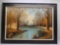 A. Ramas Framed Painting on Canvas