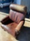 Victorian Walnut Platform Leather Chair