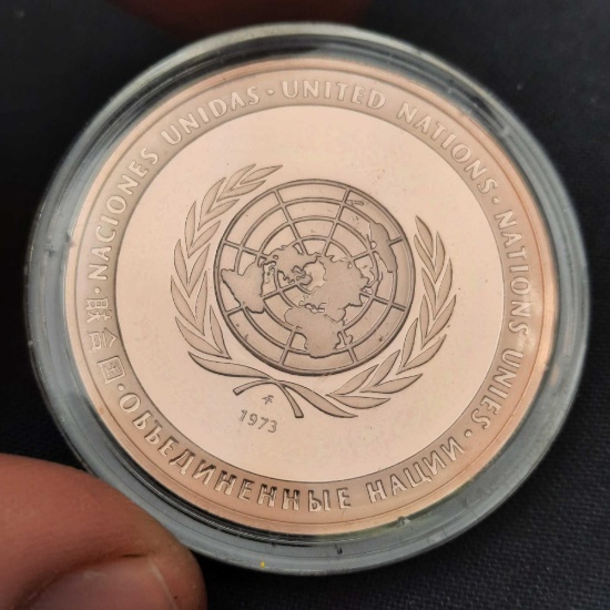 1973 United Nations Frosty Coin