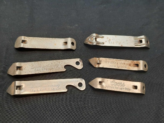 Vintage Can Opener Lot, Coors, Quick & Easy, 6 Units