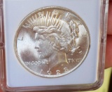 1923 Peace Silver Dollar gem bu satin white stunner