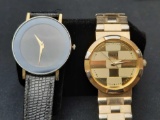 Piage T Metal, Swiss Movado Leather Band Watches 2 Units