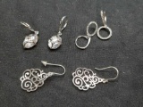 925 Sterling Silver Earring Jewelry Lot