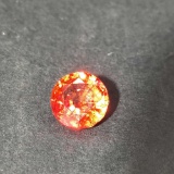 7.75ct Orange Red Ruby Round Cut Natural Mined Beauty