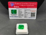 9.77ct Green Emerald Genuine Natural Mined Stone Glowing Green Monster Size w/ Certification