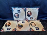 Presidential Dollar Coin Lot, 5 Units, Nixon, Washington, John Adams, Eisenhower, Kennedy