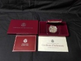 1988 90% Silver Olympic Proof Silver Dollar in Box