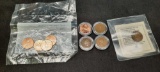 9 Coin Penny Collection Copper BU & Wheats & Indian