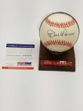 Don Larson Signed Baseball PSA COA