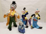 Ceramic Clown Collection 4 Units