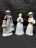 Fine Porcelain Figurines 3 Units