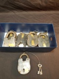 Brass Cast Iron Locks 8 Units