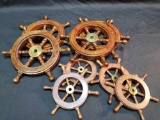 Wood Mini Ship Wheels 8 Units