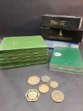 Medallions and Empty coin Collector Books and Boxes