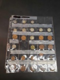 Sheet of Foreign coins