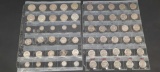 2 Sheets Coins Susan B Anthony Dollar Quarters Dimes Liberty Nickels, Kennedy Liberty Half Silver