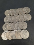 Lot of Eisenhower Dollar Coins, 1970s, 22 Units