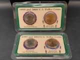 1990 2000 US Dollar Coins 2 Units