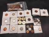 Misc Coin Lot, Steel Pennies, Indian Head Cents, Dollar Coins, Silver Liberty Nickel, in a nice box