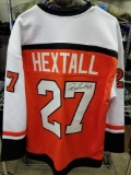 Ron Hextall Signed Home Orange Jersey COA