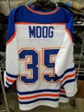 Andy Moog Signed Road White Jersey COA