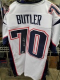 Adam Butler Signed White Football Jersey COA