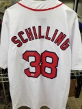 Curt Schilling Signed White Baseball Jersey COA