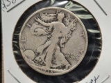 1935-D Walking Liberty Half vf+ rare date nice original coin