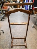 Vintage Wooden Suit Rack 44in Tall