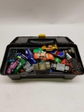 Plastic Tool Box Full of Hotwheels Toy Cars