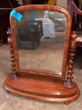 Gentlemans Shaving Mirror Mahogany Needs Reglue