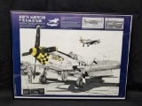 Jean Luc Beghin 1981 P-51D Plane Art Signed