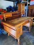 Ladies Writing Desk Late 1800s Needs New Leather Surface & Reglue