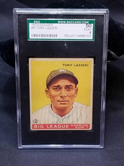 1933 Goudey #31 Tony Lazzeri SGC VG/EX 4