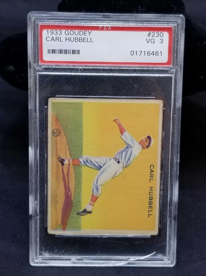 1933 Goudey Red PSA #230 Carl Hubbell VG3