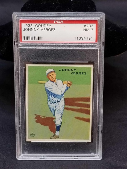 1933 Goudey Red PSA #233 Johnny Vergez NM7