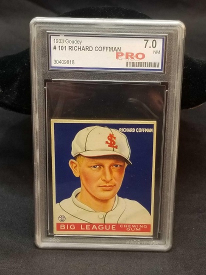 1933 Goudey Blue PSA #101 Richard Coffman NM7